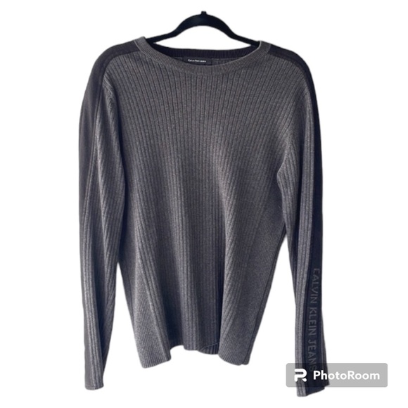 Calvin Klein Ribbed Longsleeve Sweatshirt - Picture 1 of 2